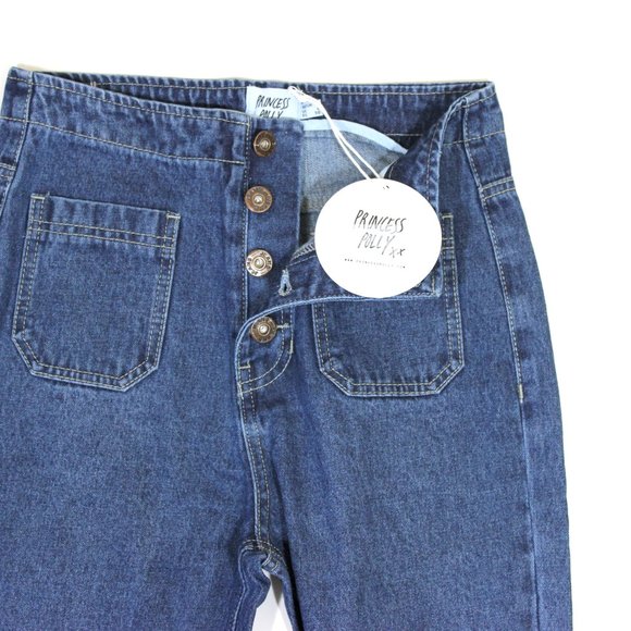 Princess Polly Vela High Waist Button Fly Jeans - Picture 6 of 7